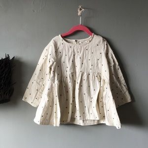 Soft babydoll girls tunic w/star print